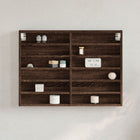 Vitrinekast 80x58 cm bruineiken bewerkt hout