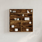 Vitrinekast 60x8.5x58 cm bewerkt hout gerookt eiken