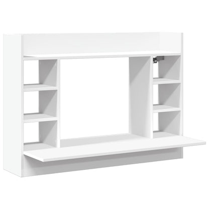 Wandbureau 105X48X75 Cm Bewerkt Hout Wit
