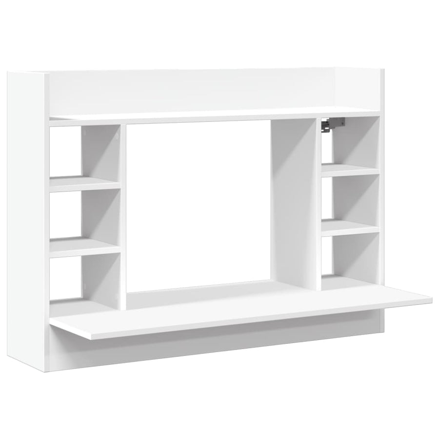 Wandbureau 105X48X75 Cm Bewerkt Hout Wit