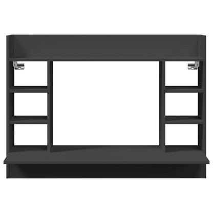 Wandbureau 105X48X75 Cm Bewerkt Hout Zwart