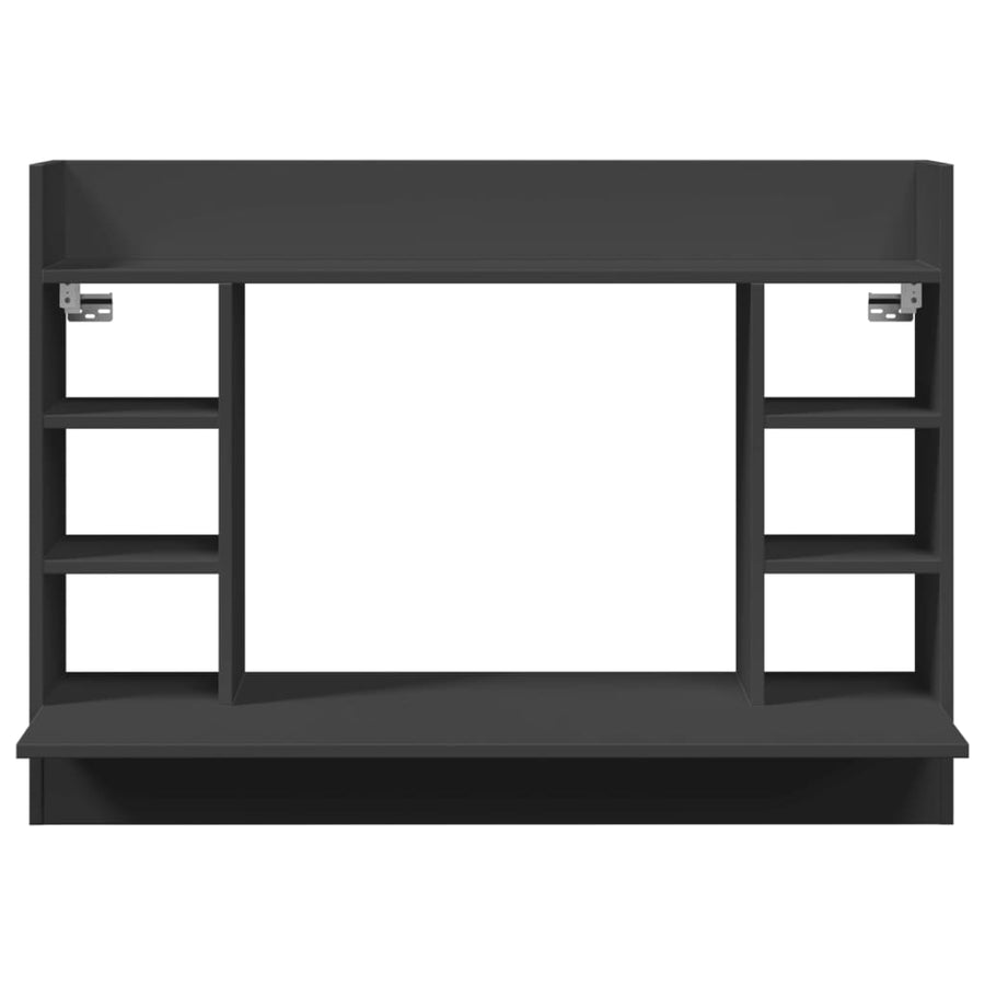 Wandbureau 105X48X75 Cm Bewerkt Hout Zwart