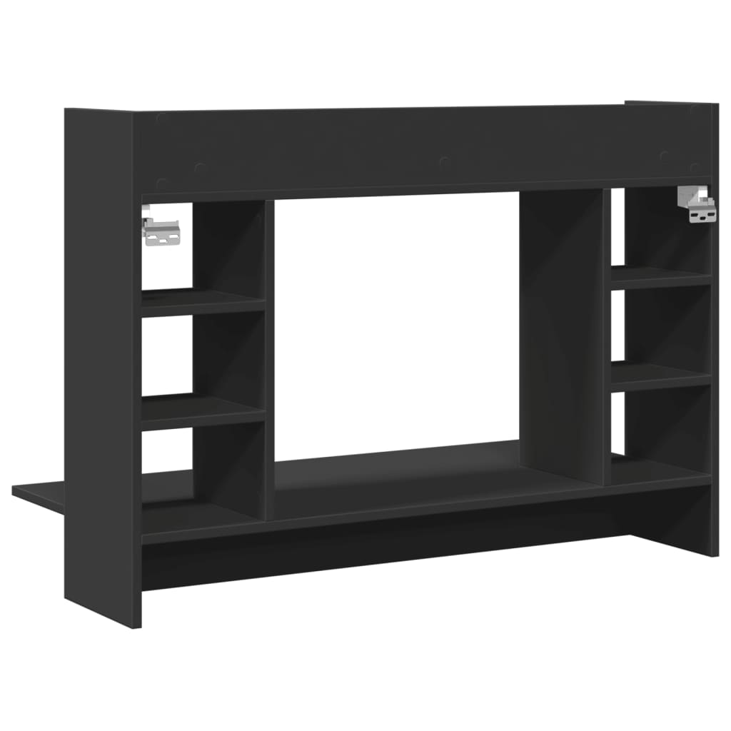 Wandbureau 105X48X75 Cm Bewerkt Hout Zwart