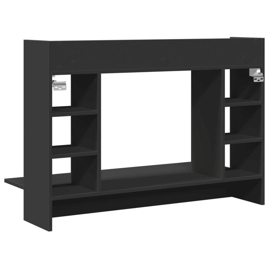 Wandbureau 105X48X75 Cm Bewerkt Hout Zwart
