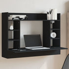 Wandbureau 105x48x75 cm bewerkt hout zwart