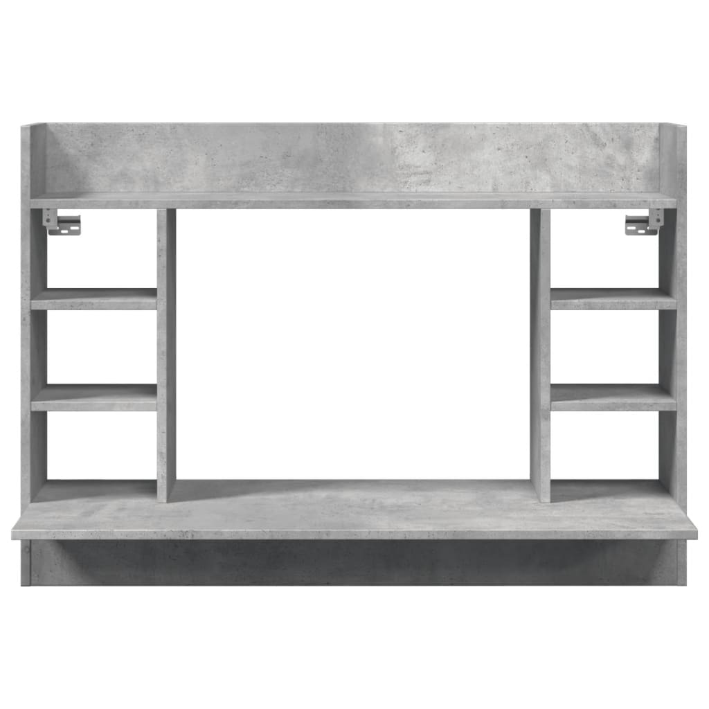 Wandbureau 105X48X75 Cm Bewerkt Hout Betongrijs