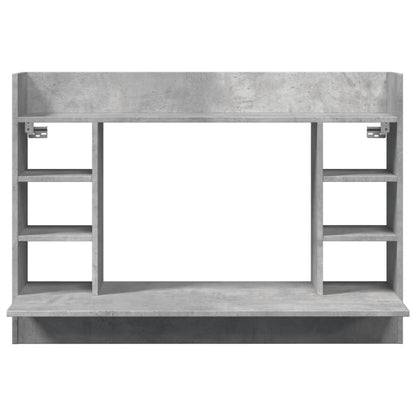 Wandbureau 105X48X75 Cm Bewerkt Hout Betongrijs