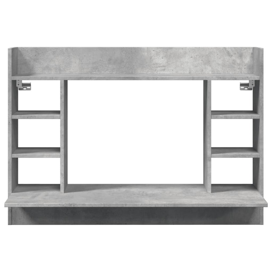 Wandbureau 105X48X75 Cm Bewerkt Hout Betongrijs