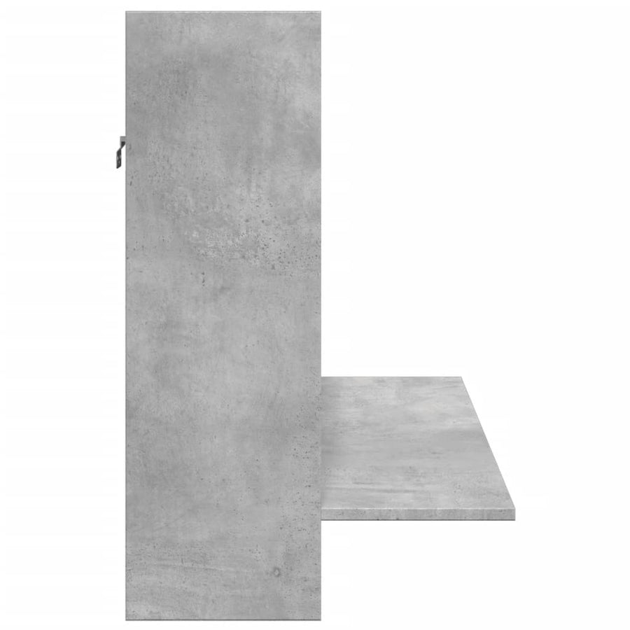 Wandbureau 105X48X75 Cm Bewerkt Hout Betongrijs