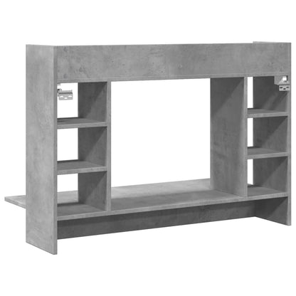 Wandbureau 105X48X75 Cm Bewerkt Hout Betongrijs