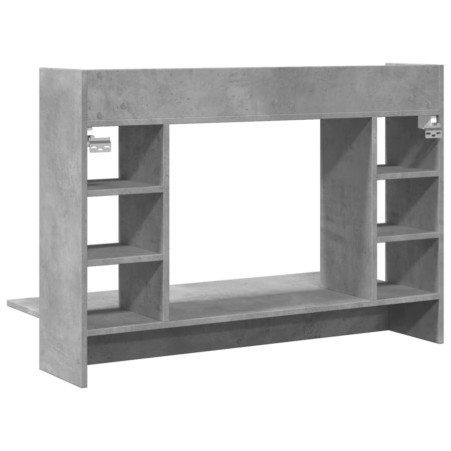 Wandbureau 105X48X75 Cm Bewerkt Hout Betongrijs
