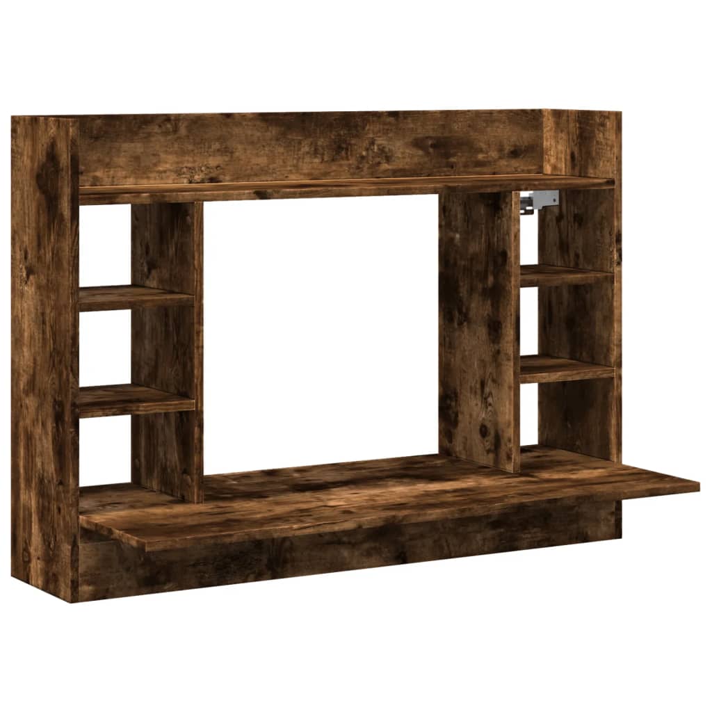Wandbureau 105X48X75 Cm Bewerkt Hout Kleurig Gerookt eiken