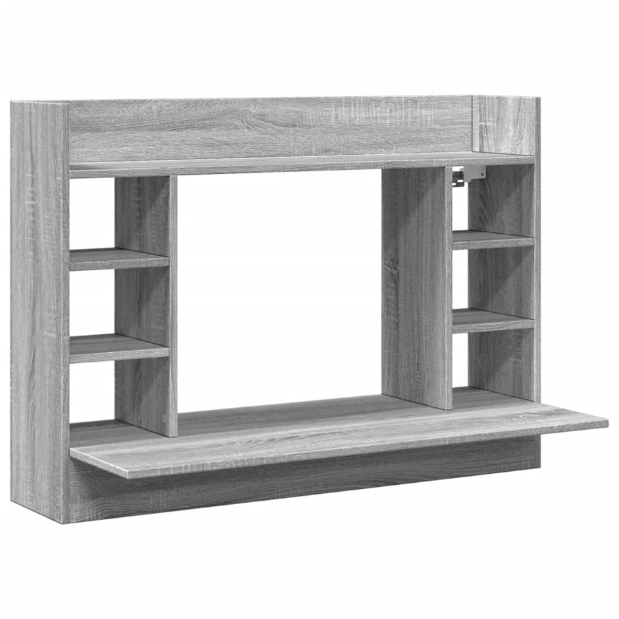 Wandbureau 105X48X75 Cm Bewerkt Hout Eikenkleurig Grijs sonoma