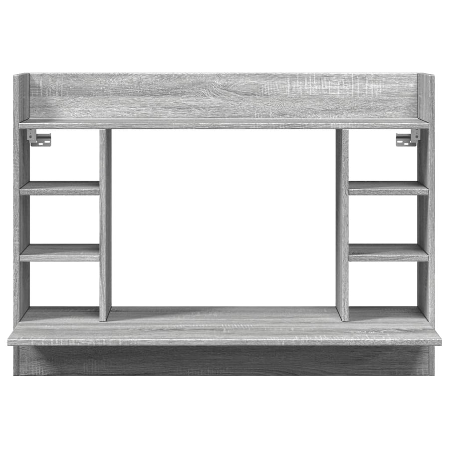 Wandbureau 105X48X75 Cm Bewerkt Hout Eikenkleurig Grijs sonoma