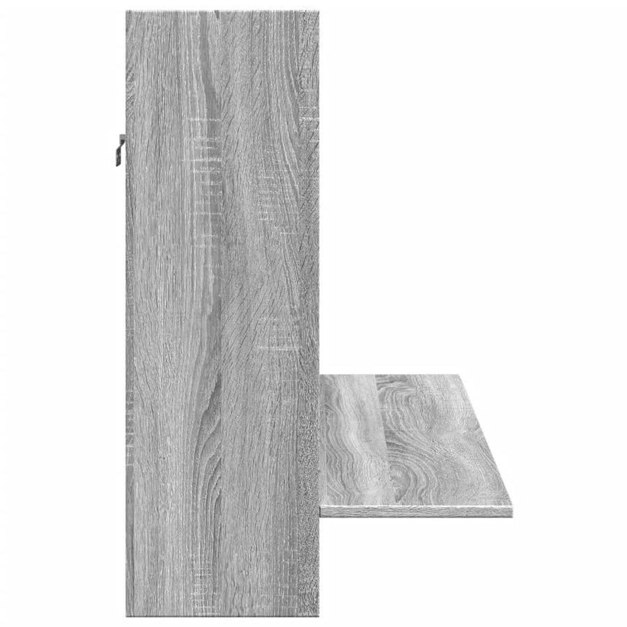 Wandbureau 105X48X75 Cm Bewerkt Hout Eikenkleurig Grijs sonoma
