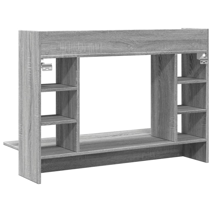Wandbureau 105X48X75 Cm Bewerkt Hout Eikenkleurig Grijs sonoma
