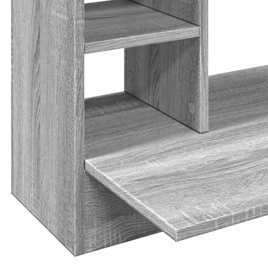 Wandbureau 105X48X75 Cm Bewerkt Hout Eikenkleurig Grijs sonoma