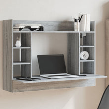 Wandbureau 105X48X75 Cm Bewerkt Hout Eikenkleurig Grijs sonoma
