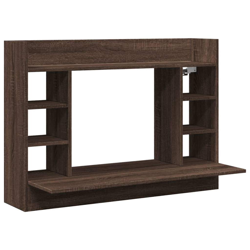 Wandbureau 105X48X75 Cm Bewerkt Hout Ig bruin eikenkleur