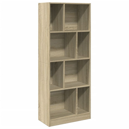 Boekenkast 57x28,5x141 cm bewerkt hout sonoma eikenkleurig