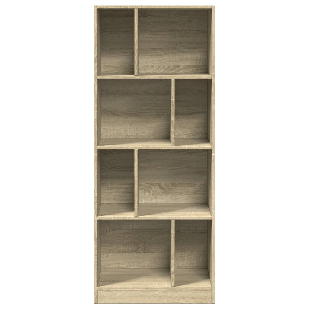 Boekenkast 57x28,5x141 cm bewerkt hout sonoma eikenkleurig