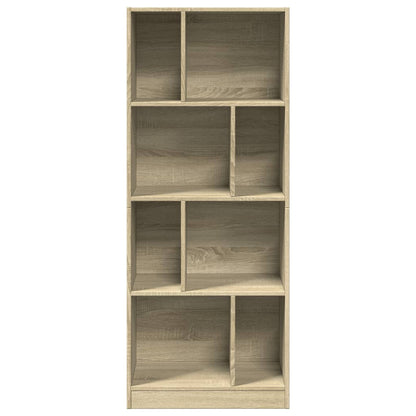 Boekenkast 57x28,5x141 cm bewerkt hout sonoma eikenkleurig