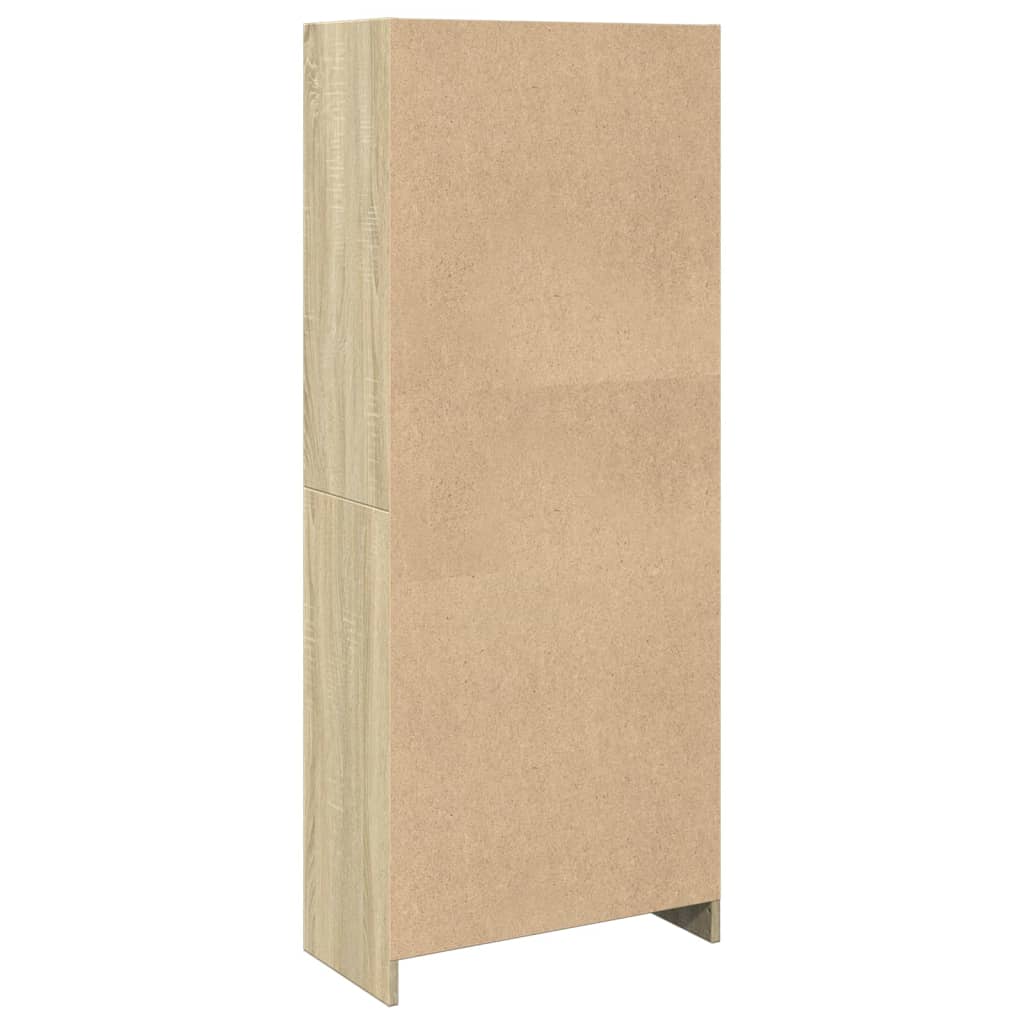 Boekenkast 57x28,5x141 cm bewerkt hout sonoma eikenkleurig