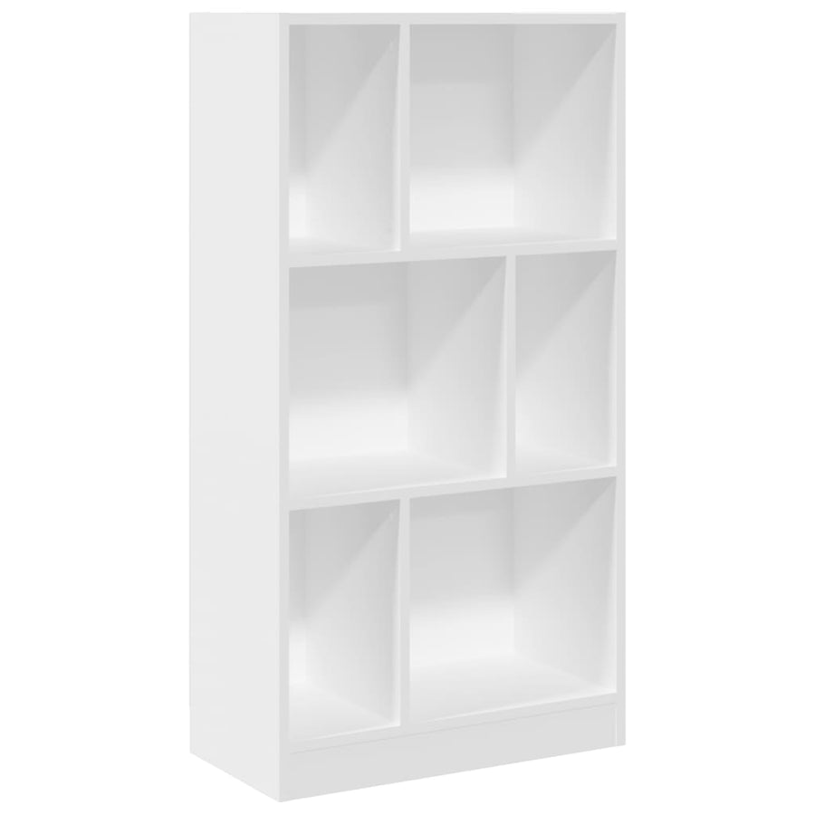 Boekenkast 57x28,5x107,5 cm bewerkt hout wit
