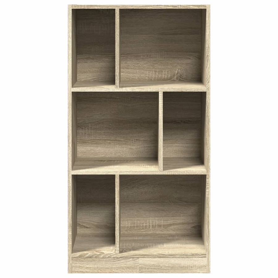 Boekenkast 57x28,5x107,5 cm bewerkt hout sonoma eikenkleurig