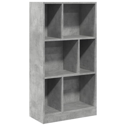 Boekenkast 57x28,5x107,5 cm bewerkt hout betongrijs