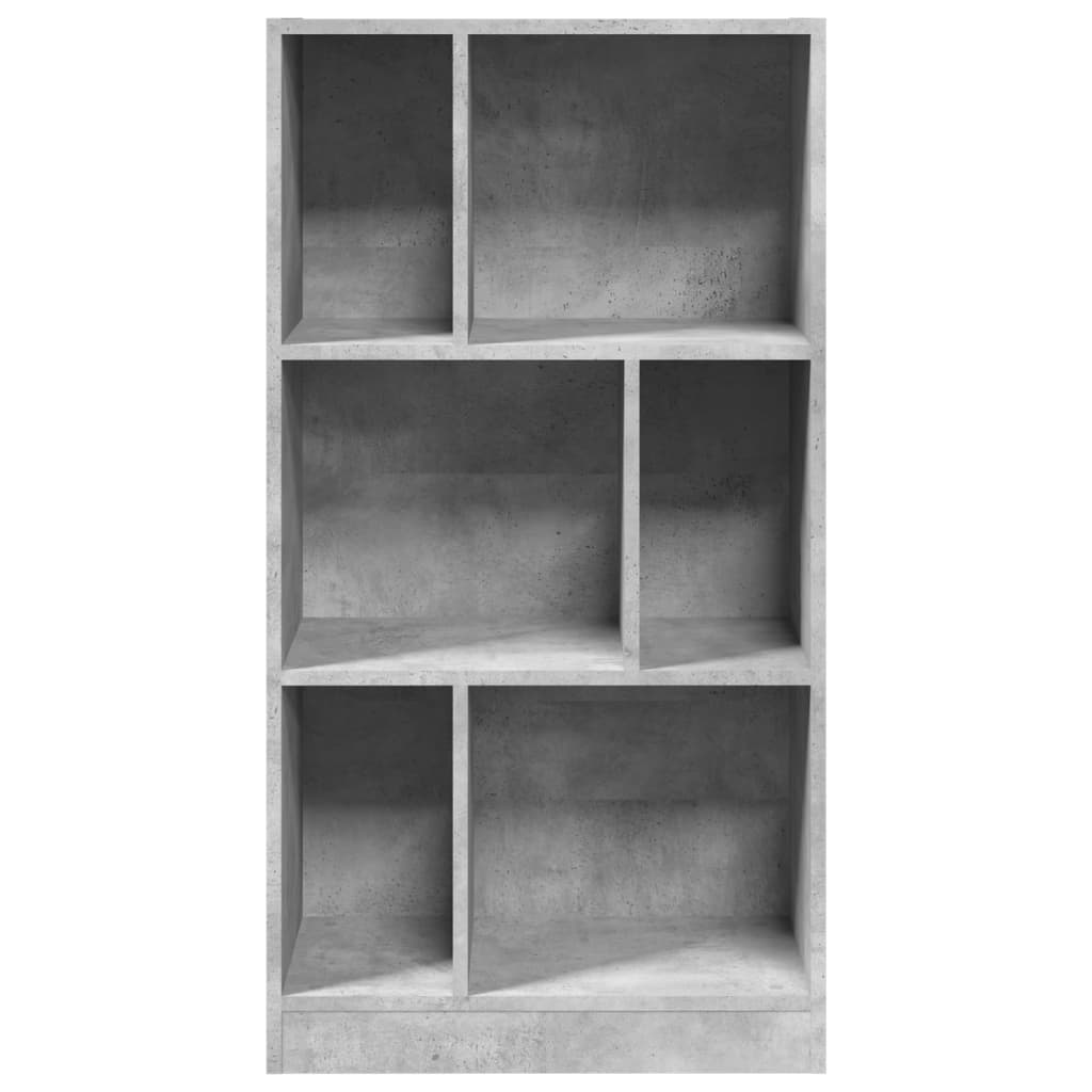 Boekenkast 57x28,5x107,5 cm bewerkt hout betongrijs