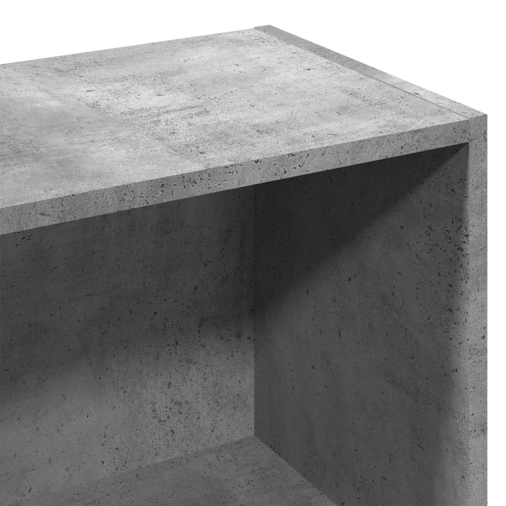 Boekenkast 57x28,5x107,5 cm bewerkt hout betongrijs