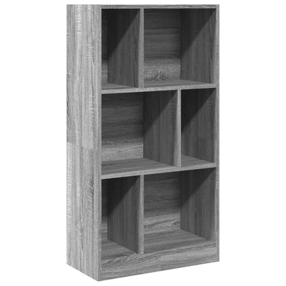 Boekenkast 57x28,5x107,5 cm bewerkt hout grijs sonoma eiken