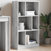Boekenkast 57x28,5x107,5 cm bewerkt hout grijs