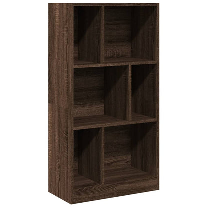 Boekenkast 57x28,5x107,5 cm bewerkt hout bruin eikenkleurig