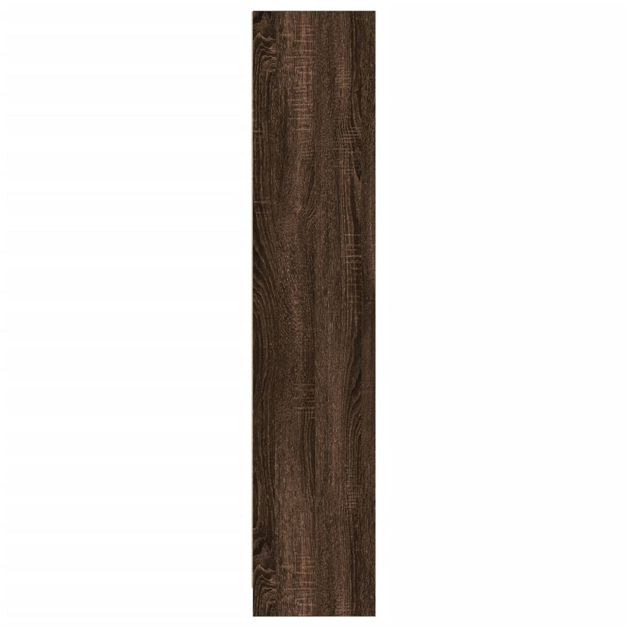 Boekenkast 57x28,5x107,5 cm bewerkt hout bruin eikenkleurig
