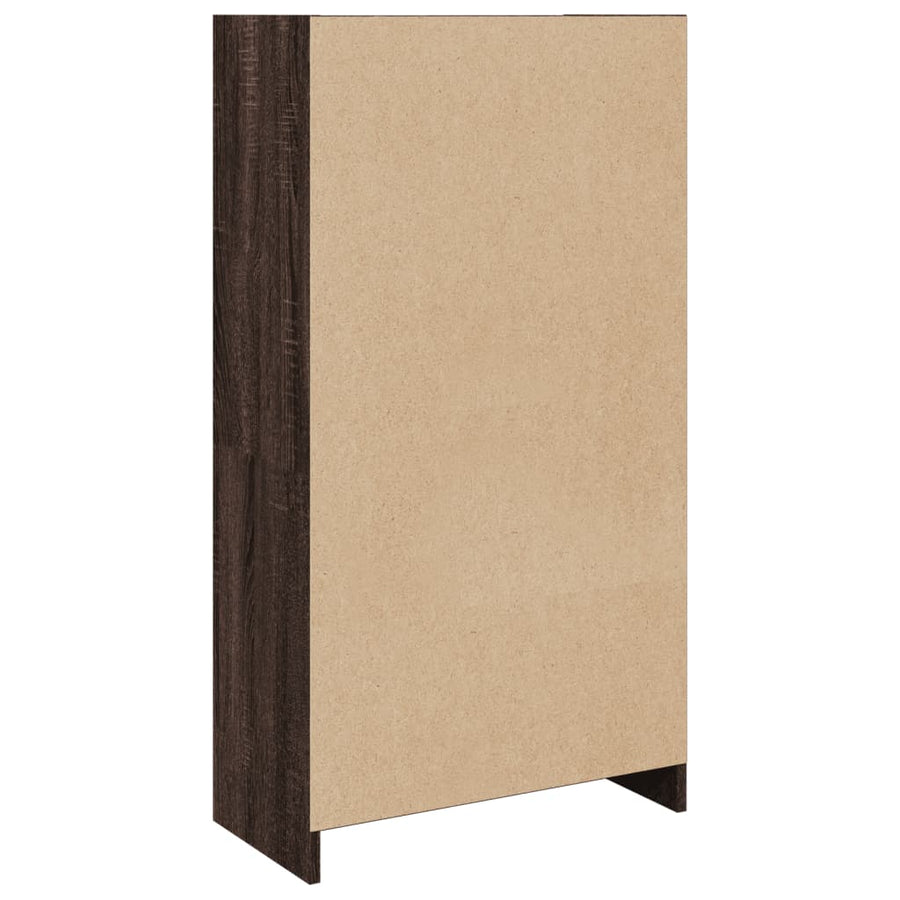 Boekenkast 57x28,5x107,5 cm bewerkt hout bruin eikenkleurig