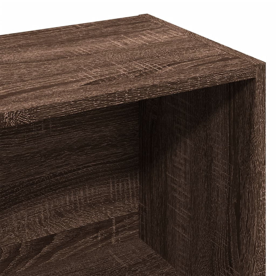 Boekenkast 57x28,5x107,5 cm bewerkt hout bruin eikenkleurig