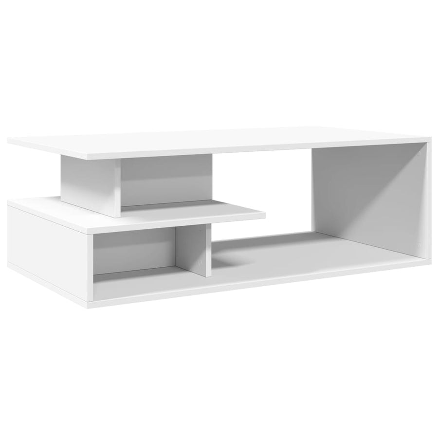 Salontafel 102x55x35 cm bewerkt hout wit