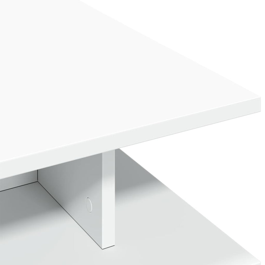 Salontafel 102x55x35 cm bewerkt hout wit