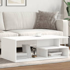 Coffee table 102x55x35 cm distressed white wood