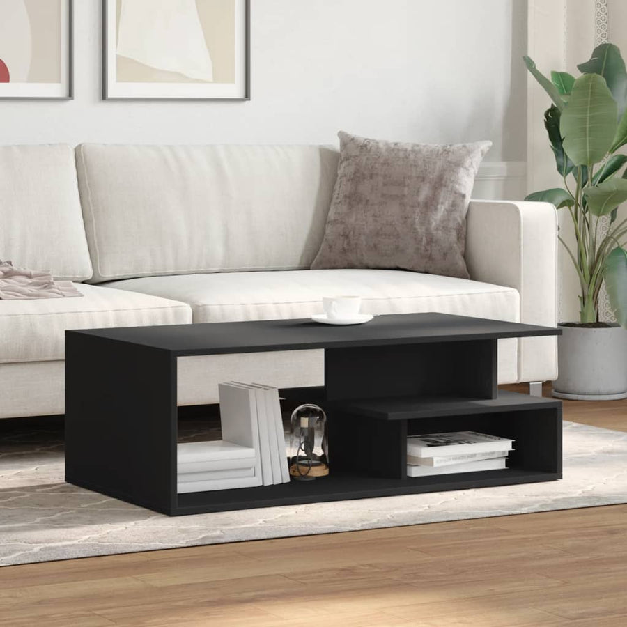 Salontafel 102x55x35 cm bewerkt hout zwart