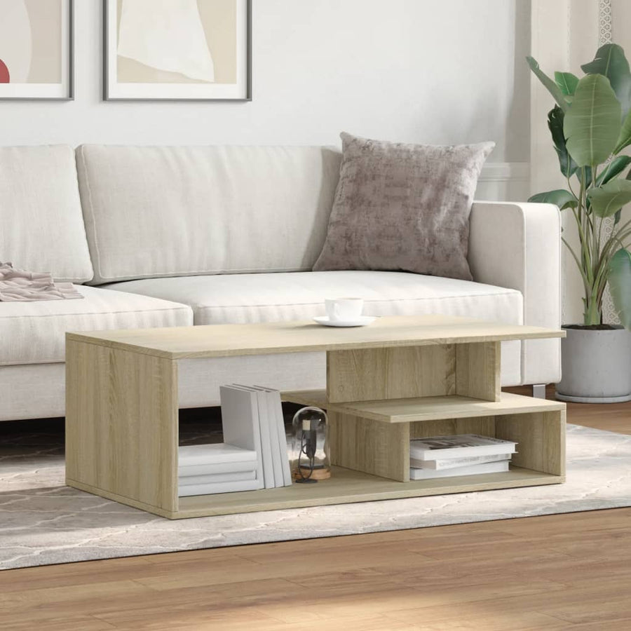 Salontafel 102x55x35 cm bewerkt hout sonoma eikenkleurig