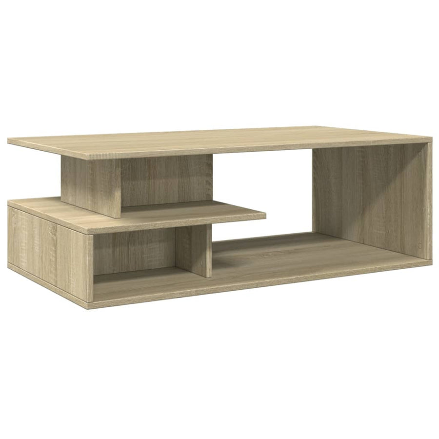 Salontafel 102x55x35 cm bewerkt hout sonoma eikenkleurig