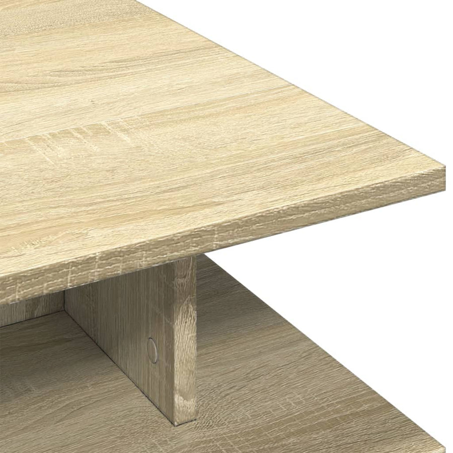 Salontafel 102x55x35 cm bewerkt hout sonoma eikenkleurig