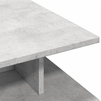 Salontafel 102x55x35 cm bewerkt hout betongrijs