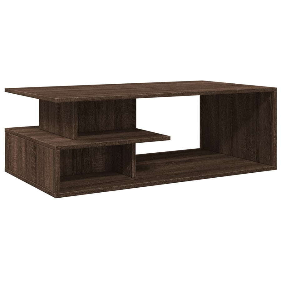 Salontafel 102x55x35 cm bewerkt hout bruin eikenkleur