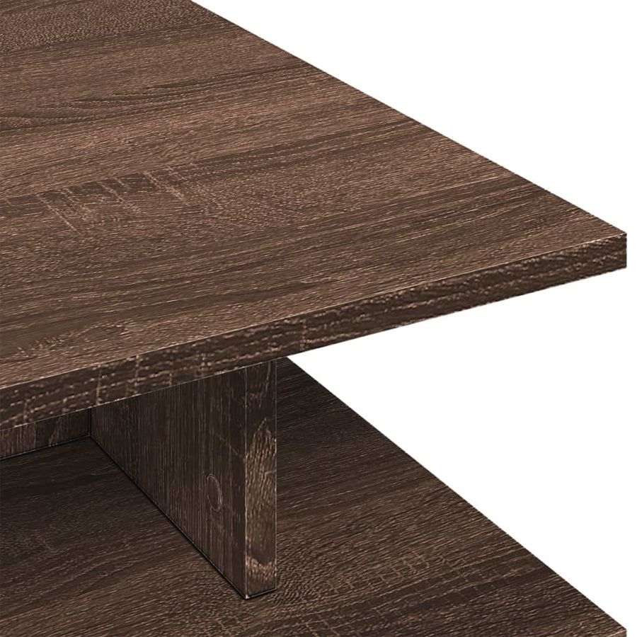 Salontafel 102x55x35 cm bewerkt hout bruin eikenkleur
