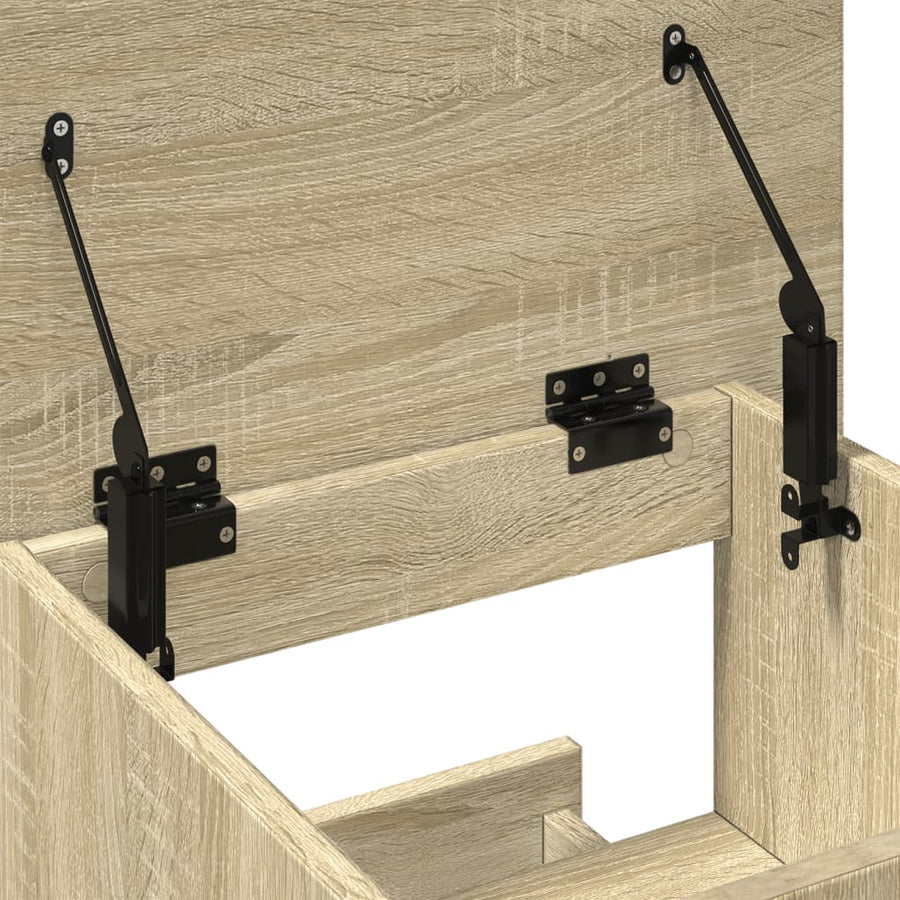 Lessenaar met wielen en lade 55x55x107 cm hout sonoma eiken