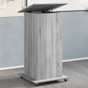 Lectern with wheels and drawer 55x55x107 cm wood grey sonoma